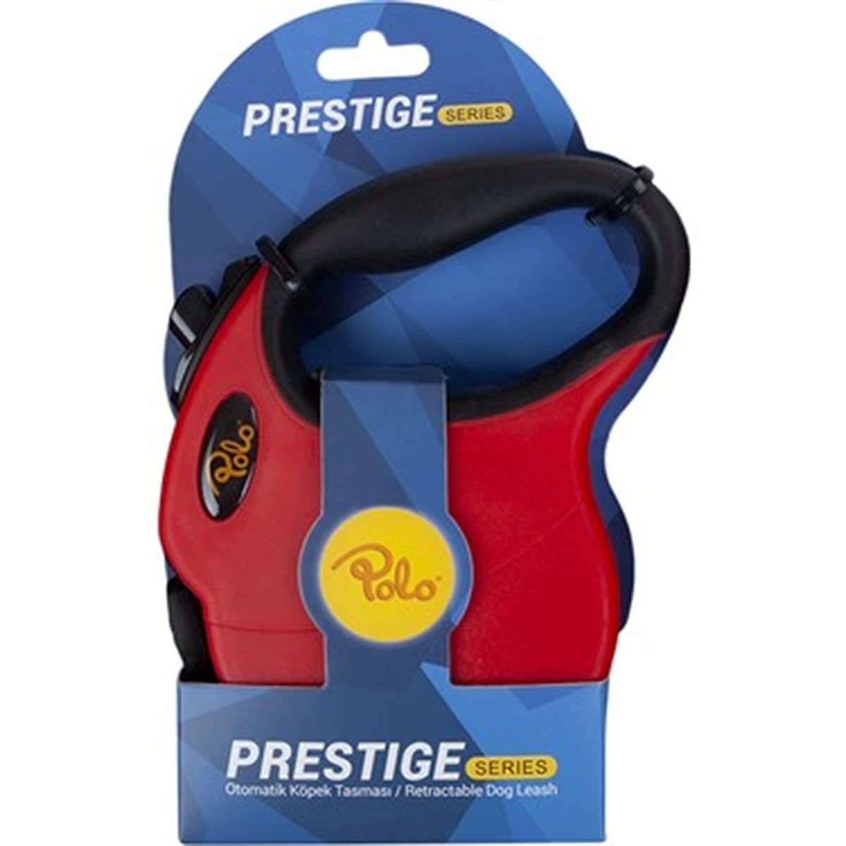 Polo Prestige Makaralı Otomatik Tasma L 5 Metre - 50 kg Kırmızı-Siyah