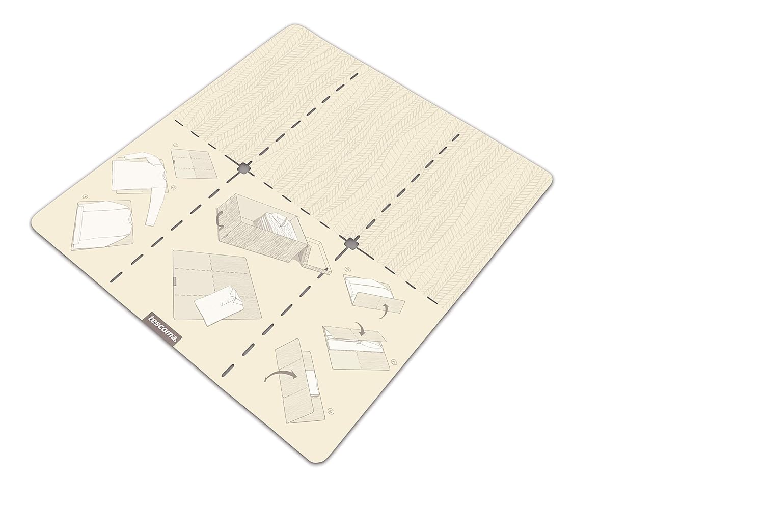 Tescoma Giysi Klasörü, Büyük, Krem, 64,5 x 68 cm