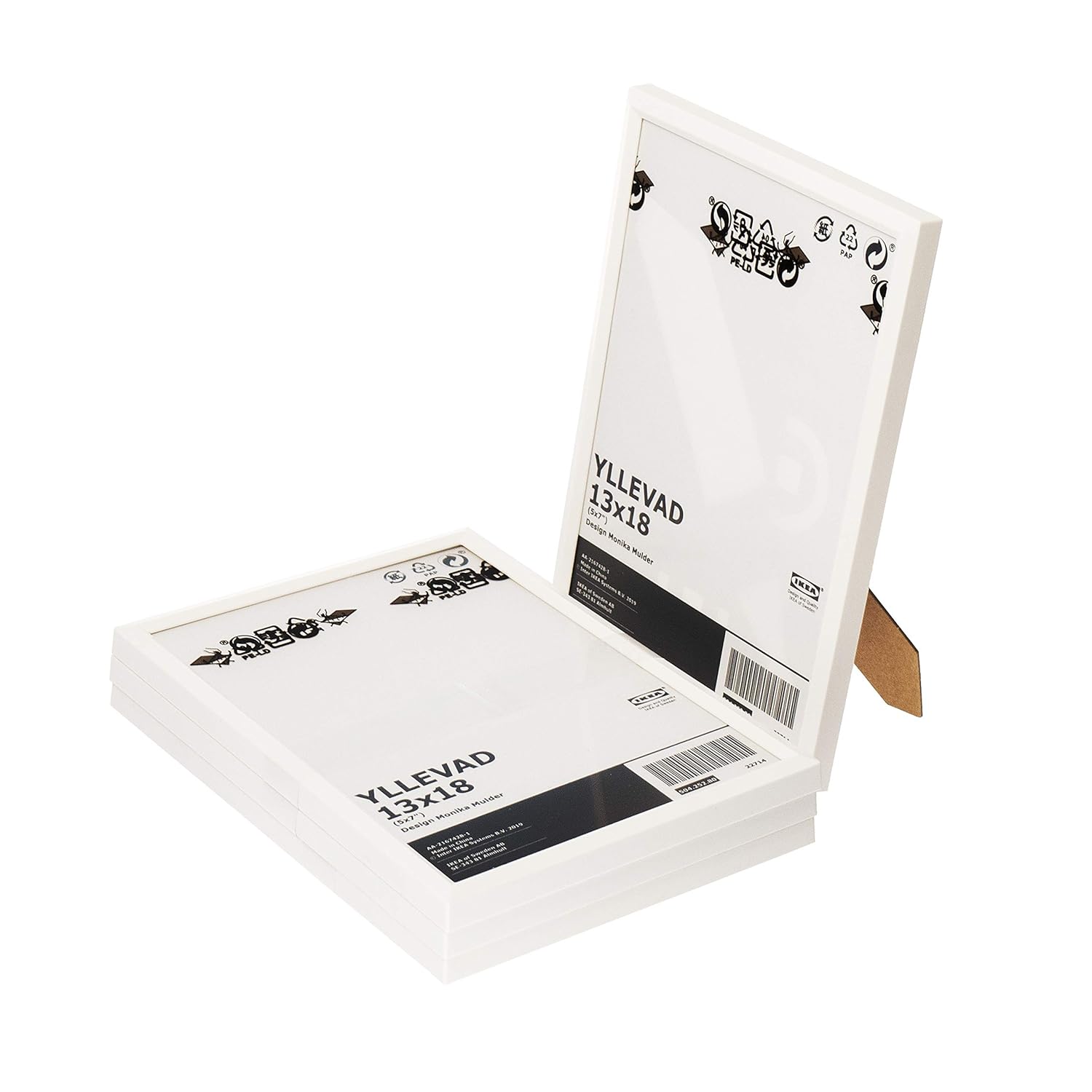 Ikea Yllevad resim çerçevesi. 4 ADET, 13 x 18 cm, hafif, plastik ve karton, beyaz