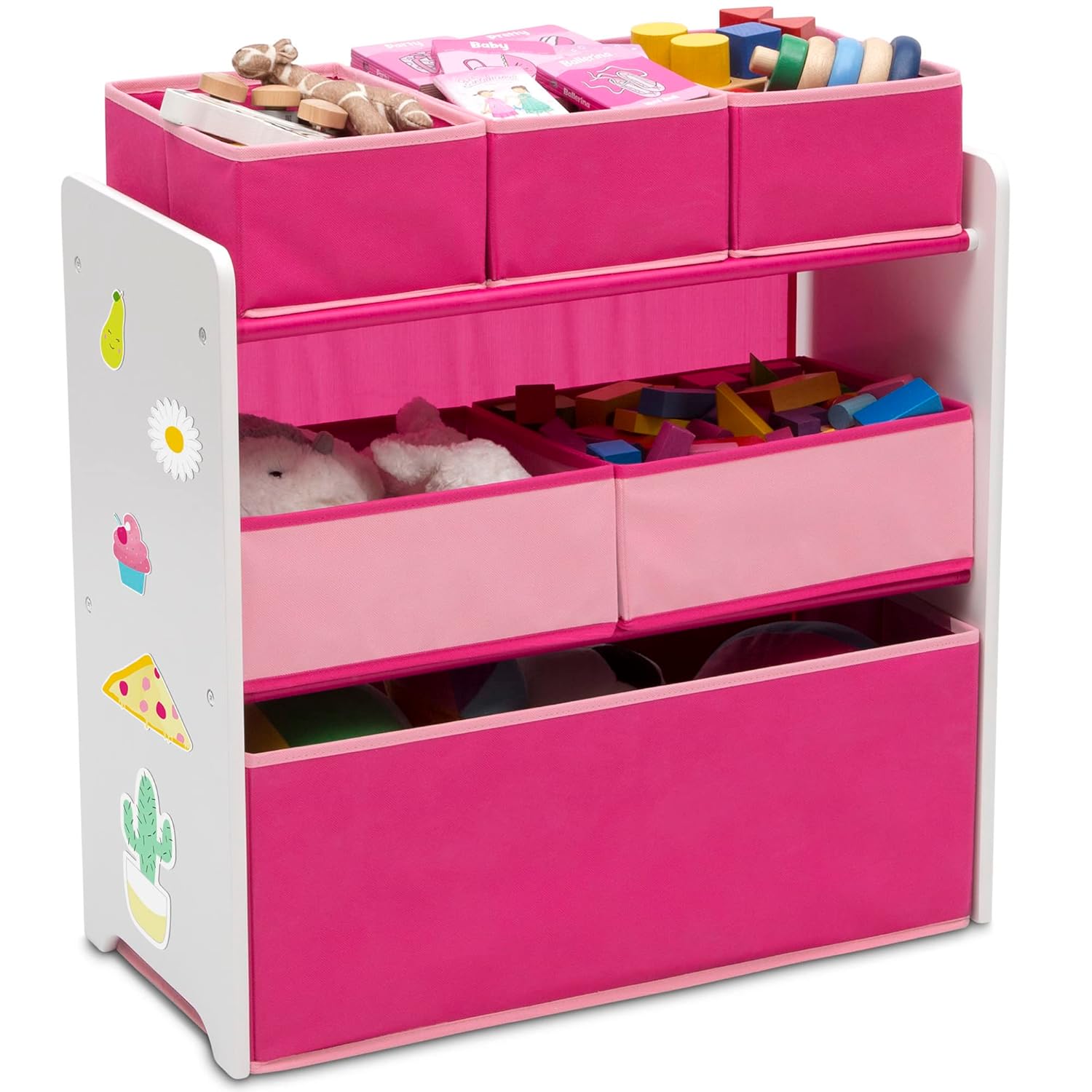 Delta Children Spielzeug-Organizer für 6 Mülltonnen, Pembe