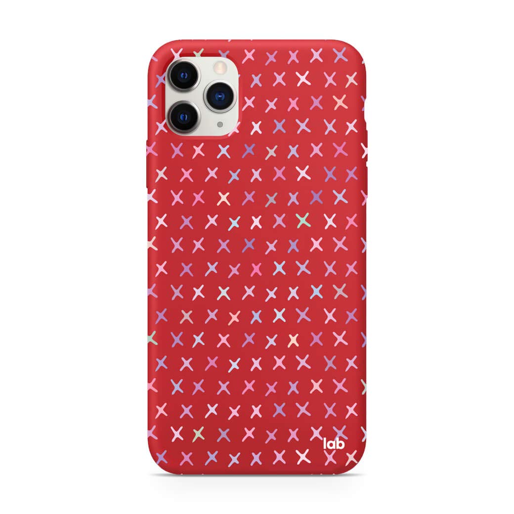 CasesLab Apple Iphone 11 Pro Max Kırmızı Silikon Telefon Kılıfı - Cute X