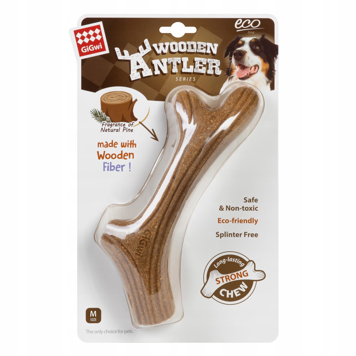 GiGwi 8457 Doğal Ağaç Diş Kaşıma M