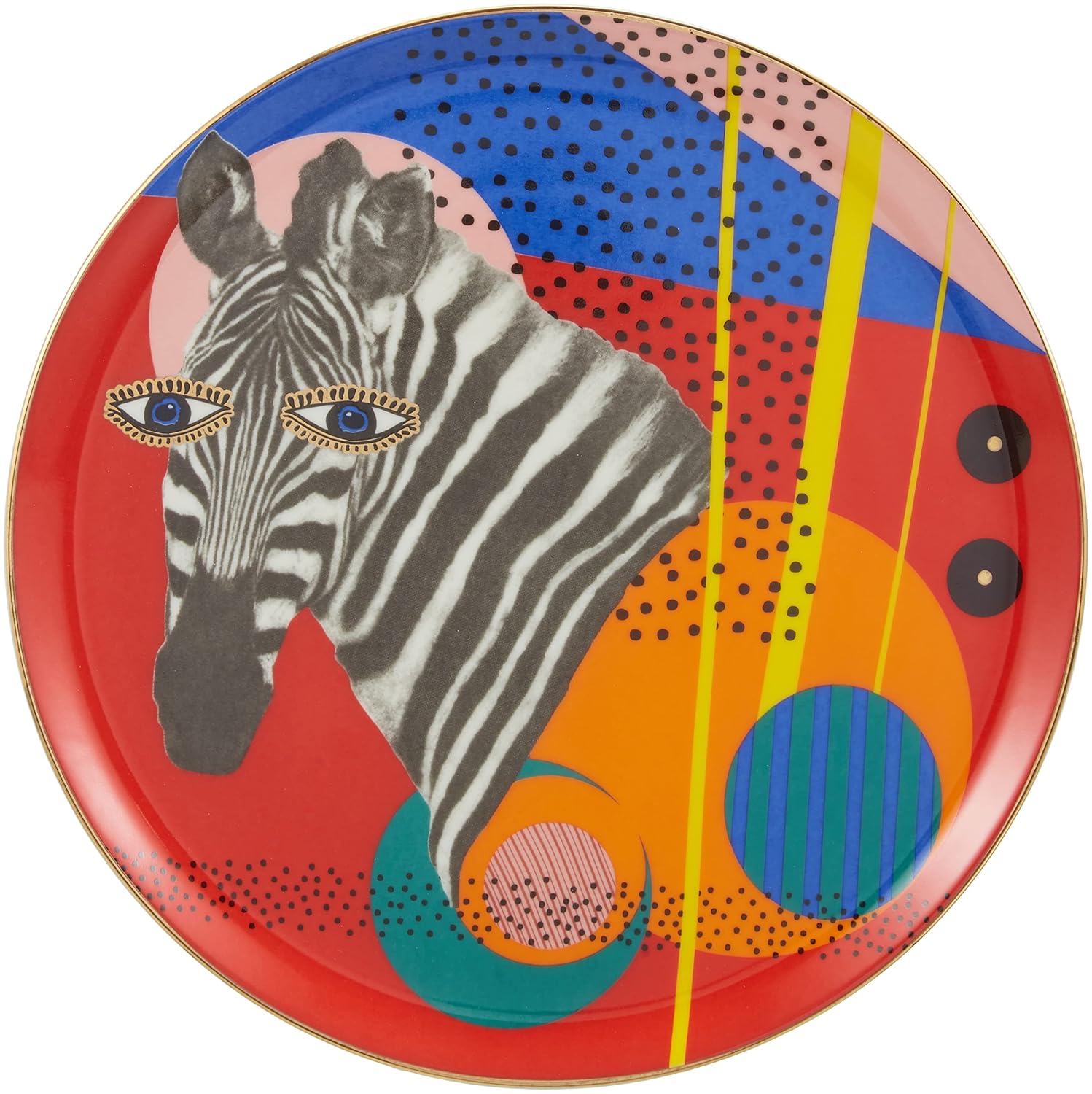 Porland Alm Wild Life Zebr Düz Tabak 28Cm