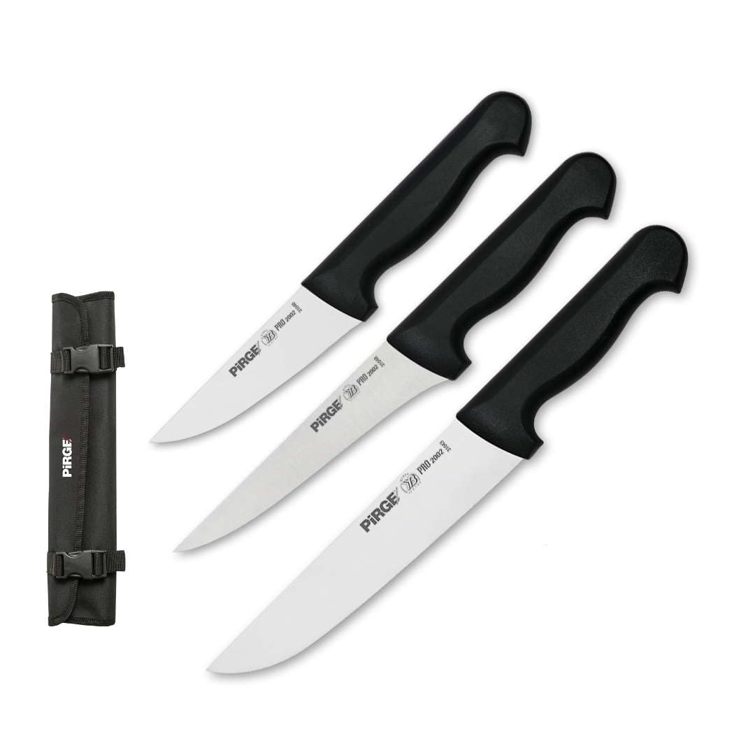 Pirge PRO2002 Kurban Bıçak Seti 3'lü Çantalı