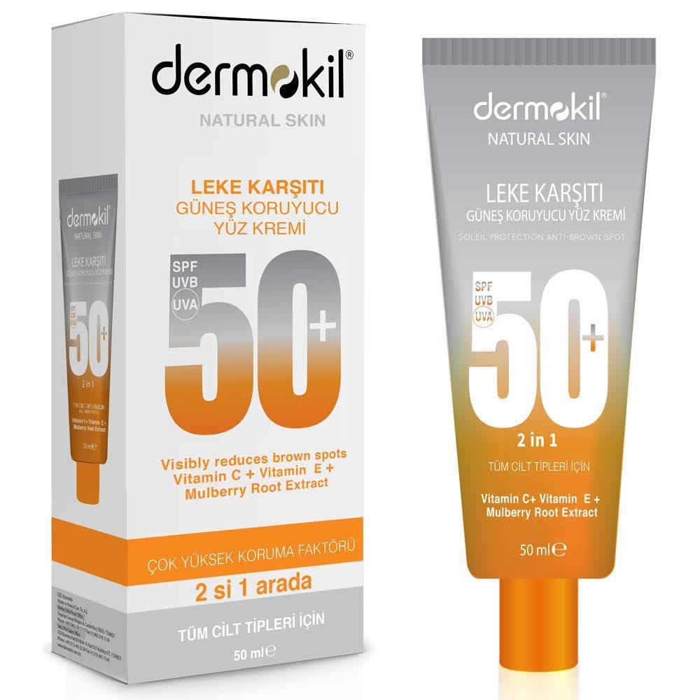 Dermokil SPF 50+ Leke Karşıtı Güneş Koruyucu Yüz Kremi (50 ml)