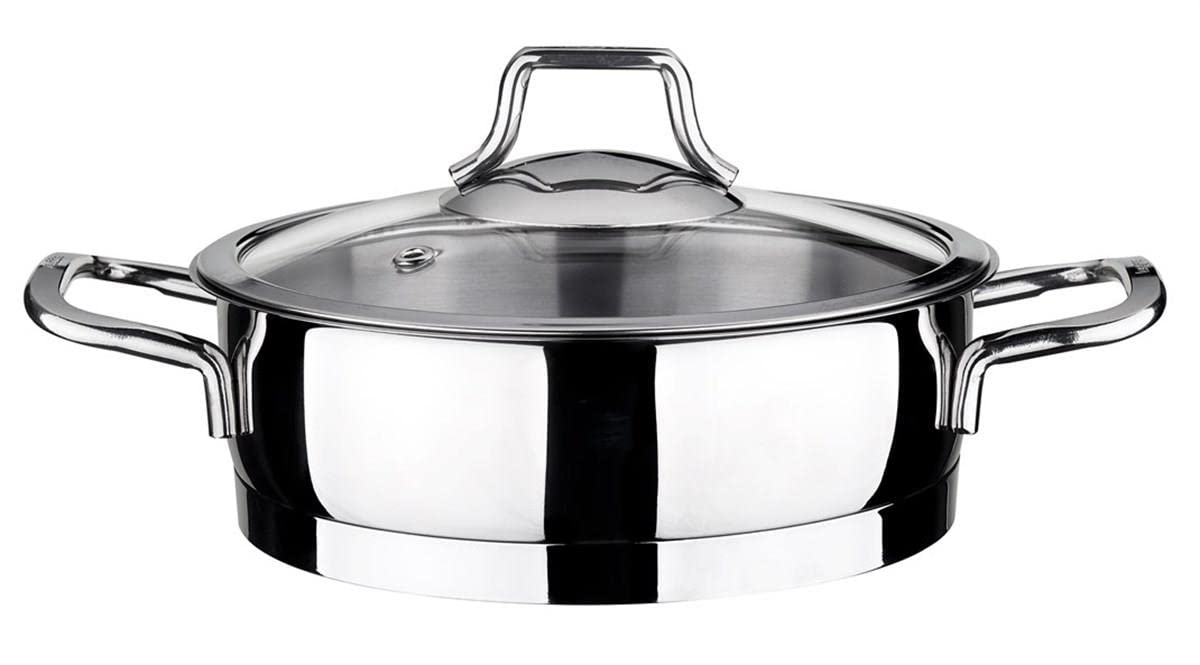 Leggno Vita 18Cm Cam Kapaklı Çelik Sahan