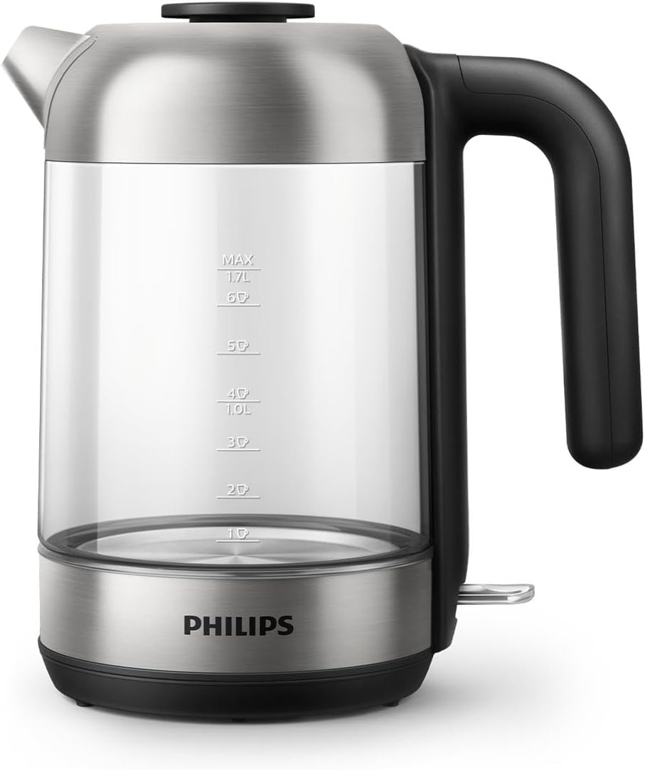 Philips HD9339/80 Cam Su Isıtıcısı, 1,7 Litre, Led Aydınlatma, Kuru Çalışma Koruması, Çıkarılabilir Mikro Süzgeç Filtresi, 2200 W