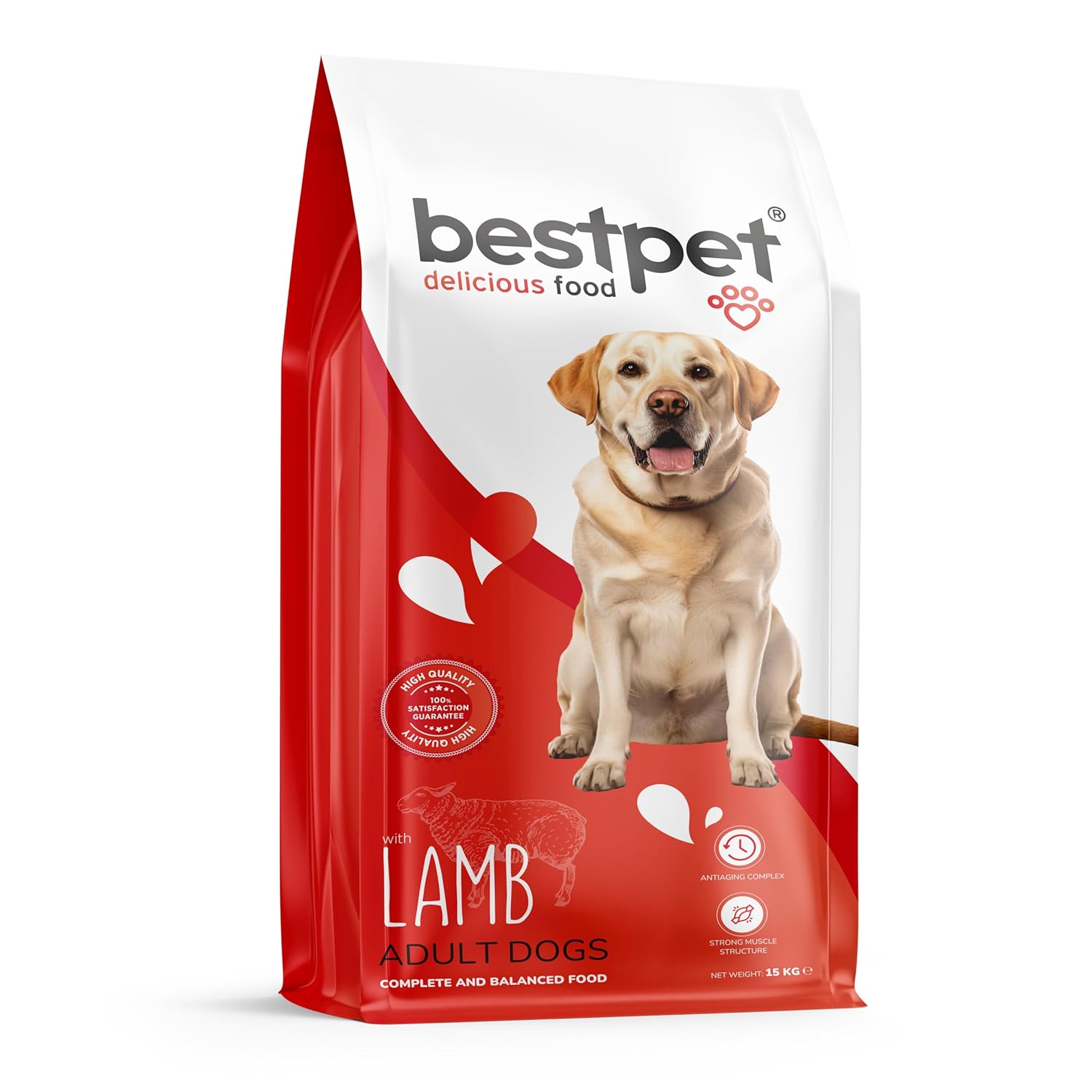 Bestpet Yetişkin Köpekler İçin, Sığır Etli Ve Kuzu Etli Kuru Mama, 15 kg
