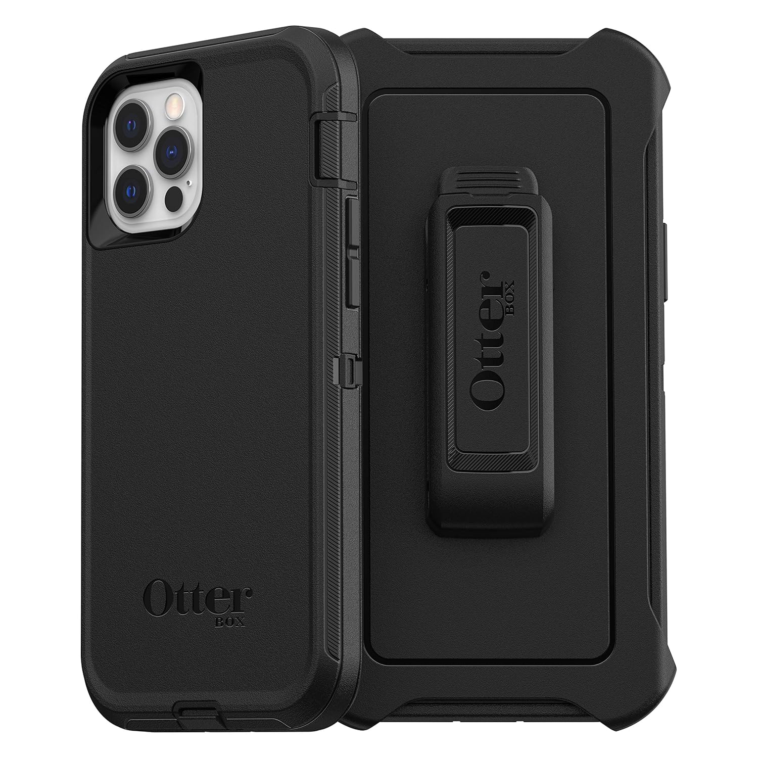 OtterBox iPhone 12/iPhone 12 Pro Defender Kılıf, Darbeye Dayanıklı, Düşmeye Dayanıklı, Ultra Sağlam Koruyucu Kılıf, Askeri Standartlara Göre 4 Kez Test Edilmiştir, Siyah