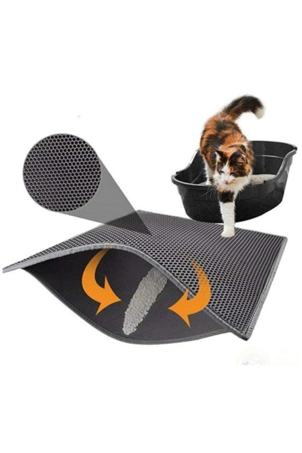 Flip Lüx Kedi Tuvalet Önü Paspası, 60x45 cm