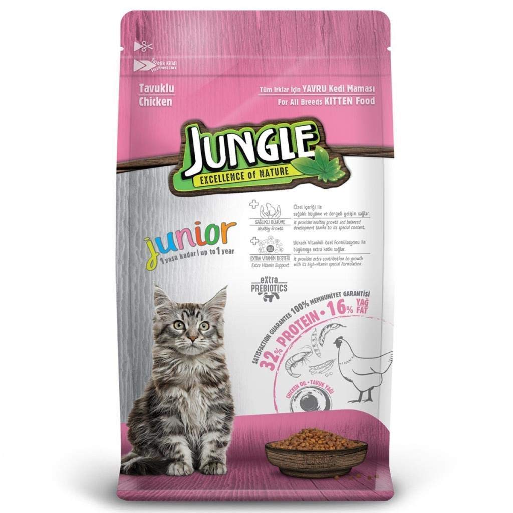 Jungle Tavuklu Yavru Kedi Maması 15 Kg