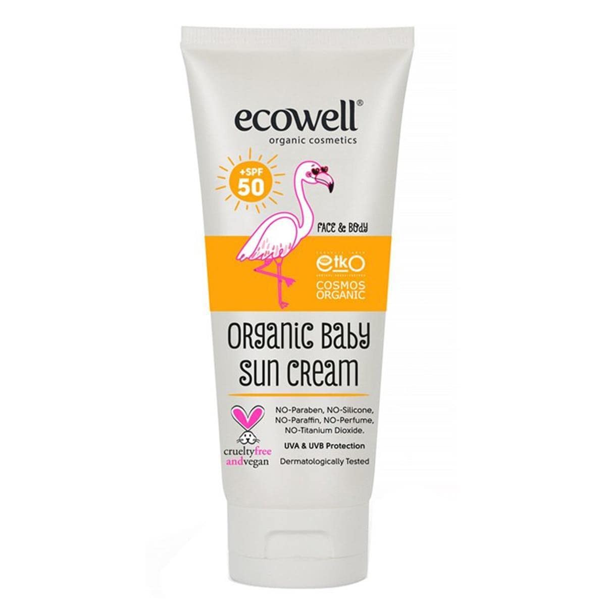 Ecowell SPF 50 Organik Bebek Güneş Kremi (110 g)