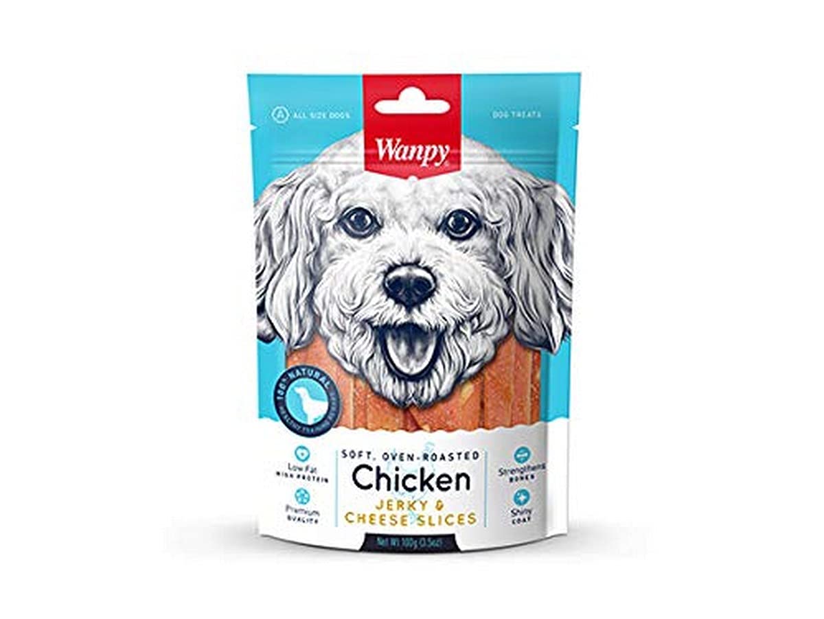 Wanpy Yumuşak Tavuk & Peynir Dilimleri Köpek Ödülü, 100 Gram