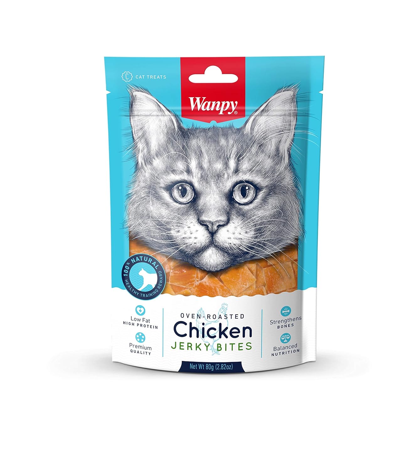 Wanpy Gerçek Tavuk Yumuşak Kedi Ödülü 80 gr