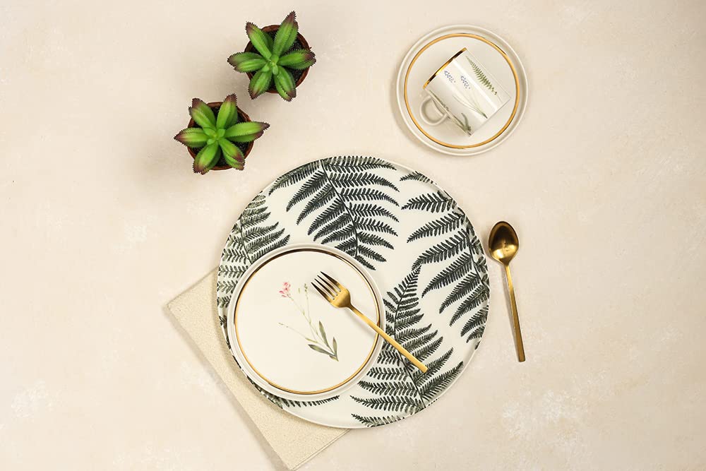 Porland Botanical 19 Parça 6 Kişilik Pasta&Çay Takımı