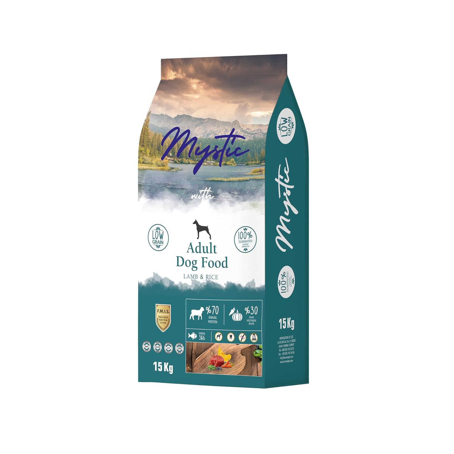 Mystic Az Tahıllı Yetişkin Köpek Maması Kuzulu 15 KG