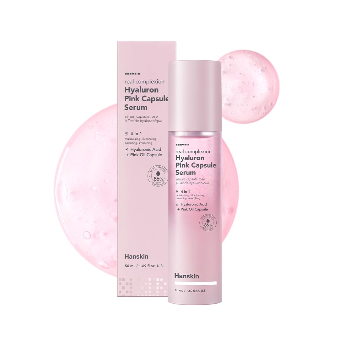 Hanskin Hyaluron Pink Capsule Serum-Pembe Yağ Kapsüllü Serum-(Nemlendirir,Pürüzsüzleştirir) [50 ml ]