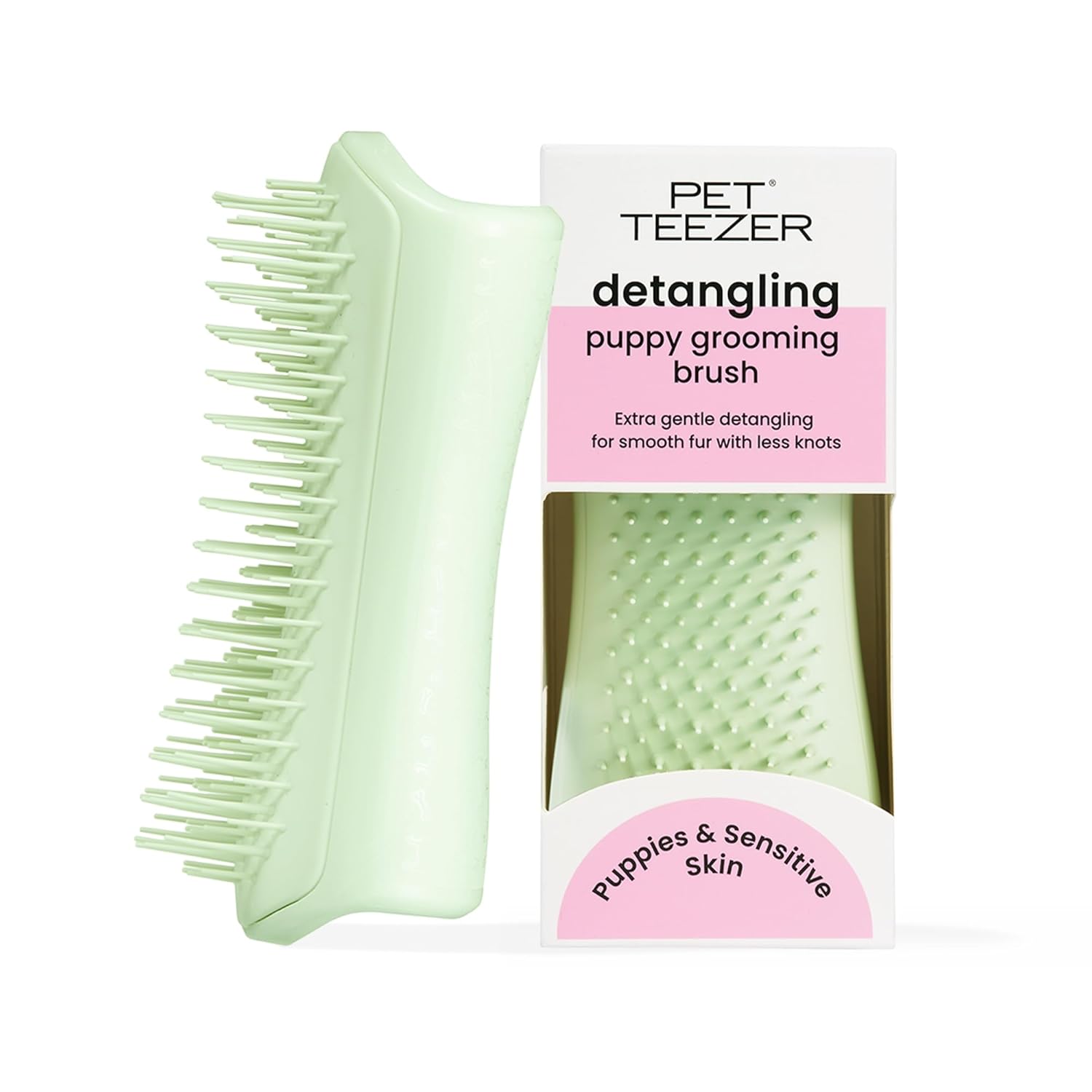 Pet Teezer - Tangle Teezer - Küçük köpekler için tüy bakım fırçası, açık yeşil