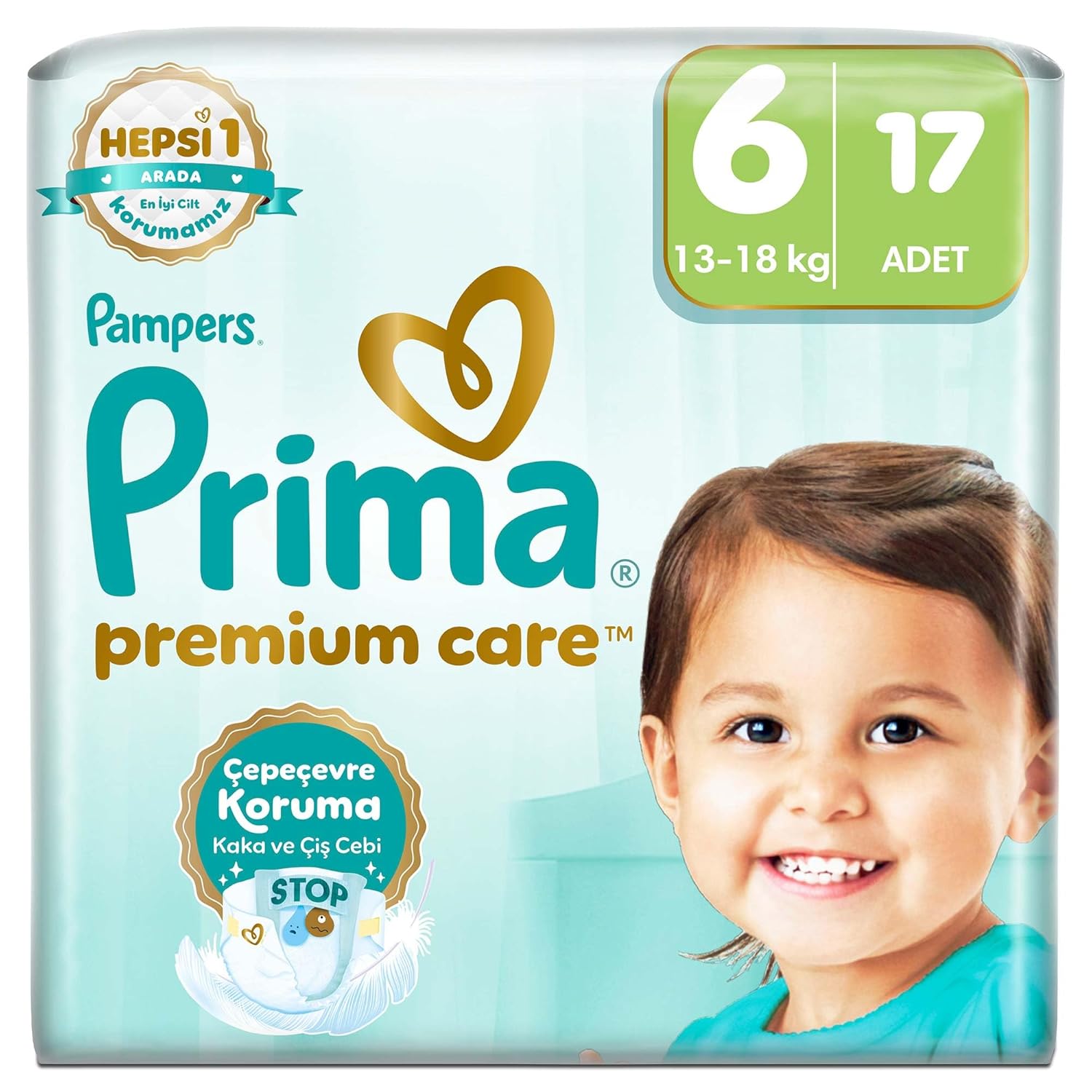 Prima Bebek Bezi Premium Care 6 Numara 17 Adet
