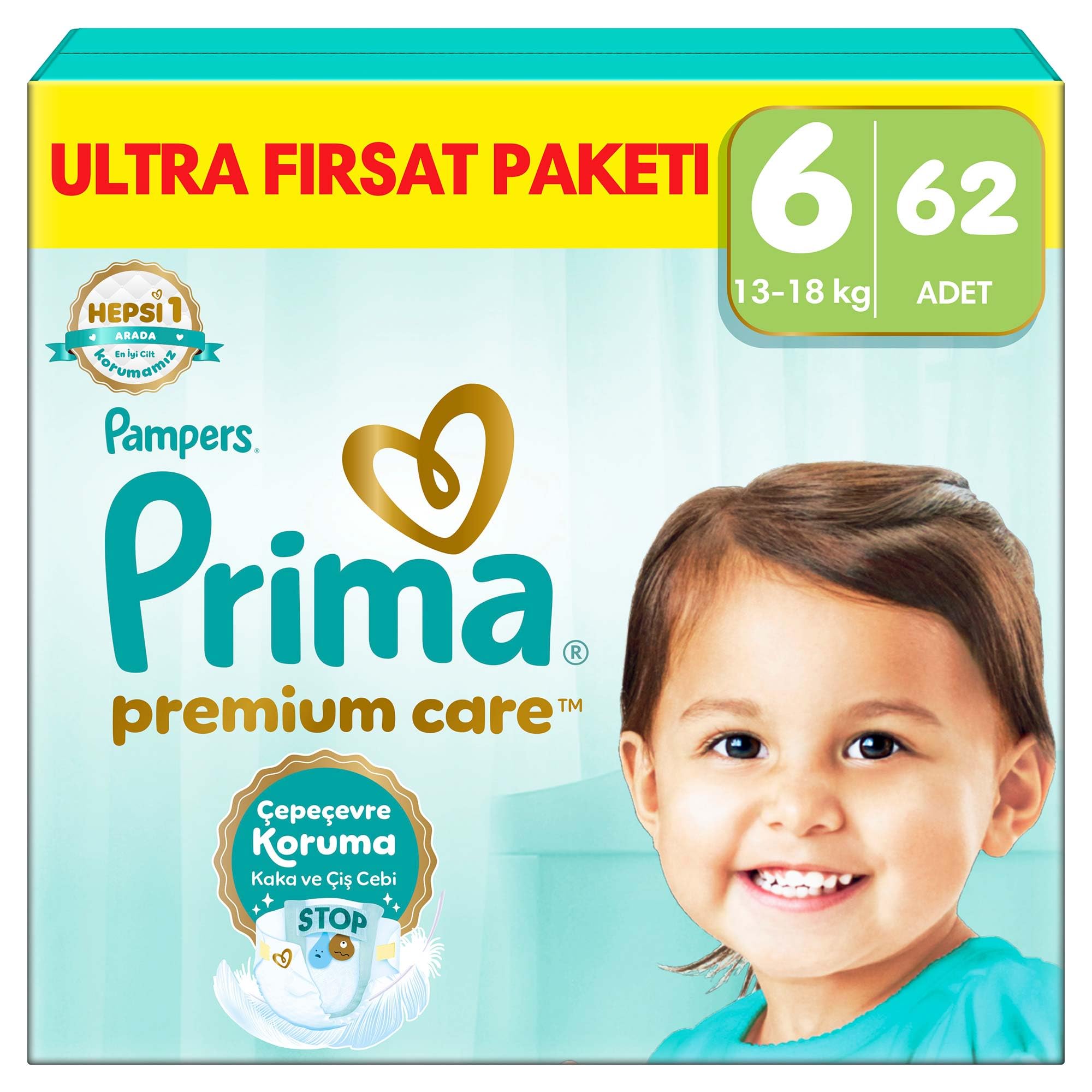 Prima Bebek Bezi Premium Care 6 Numara 93 Adet Aylık Fırsat Paketi