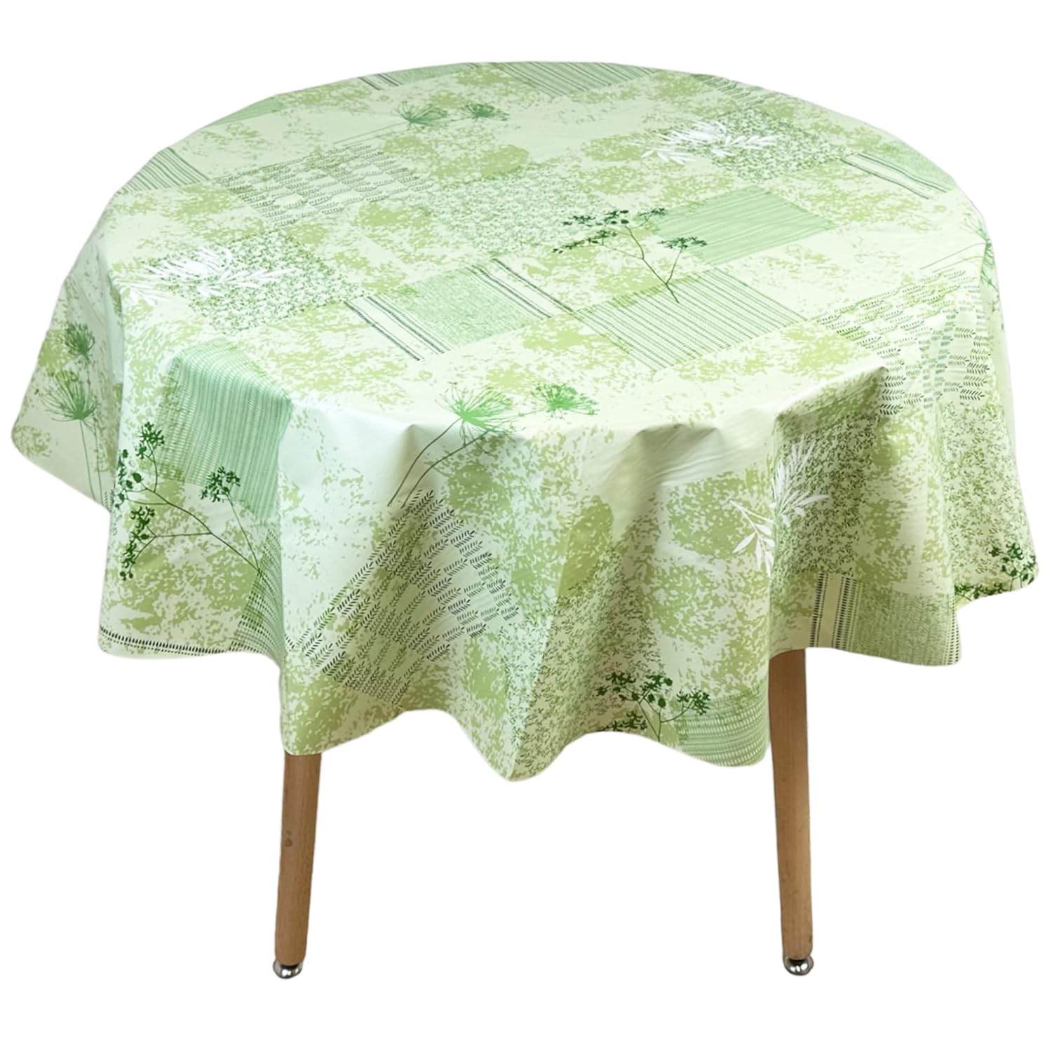 GreenLeaves Elyaflı Masa Örtüsü 140 cm Yuvarlak