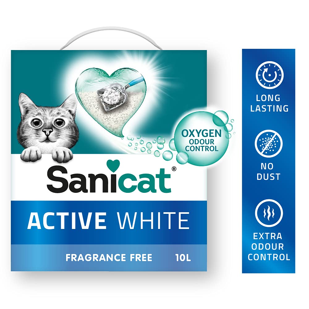 Sanicat Active White Topaklanan Kedi Kumu (Kokusuz) 10L