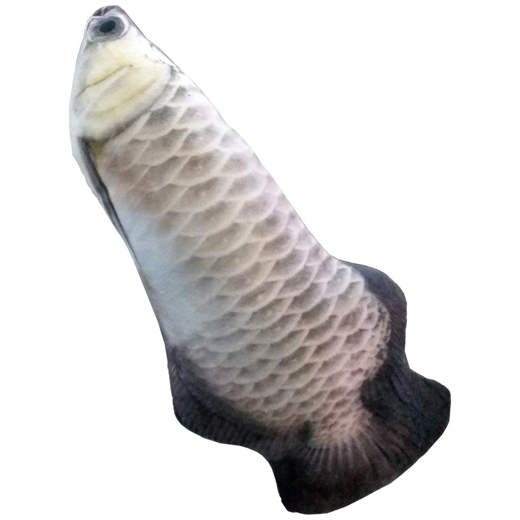 Beeztees Eastland PLD0323M Peluş Evcil Hayvan Oyuncağı, Gümüş Arowana Şekilli, 40 Cm