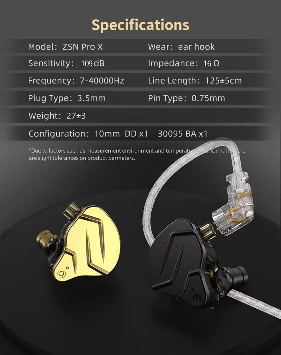 CCA KZ ZSN Pro X Kulak İçi Kulaklıklar 1BA 1DD Stereo Kulaklık HiFi Spor Oyun 3,5 mm Jack Kulaklık Rahat Giyim Telefon Bilgisayar Tableti için