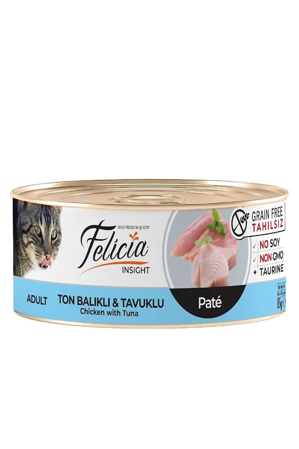 Felicia Tahılsız 85 gr Ton Balıklı-Tavuklu Kıyılmı ş Kedi Maması