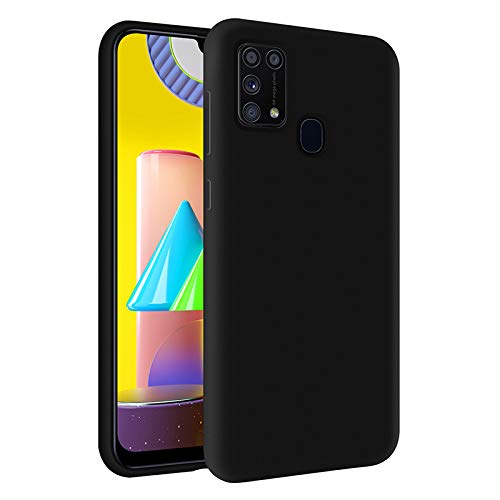 KZY Samsung Galaxy M31 İçi Kadife Soft Logosuz Lansman Silikon Kılıf - Siyah