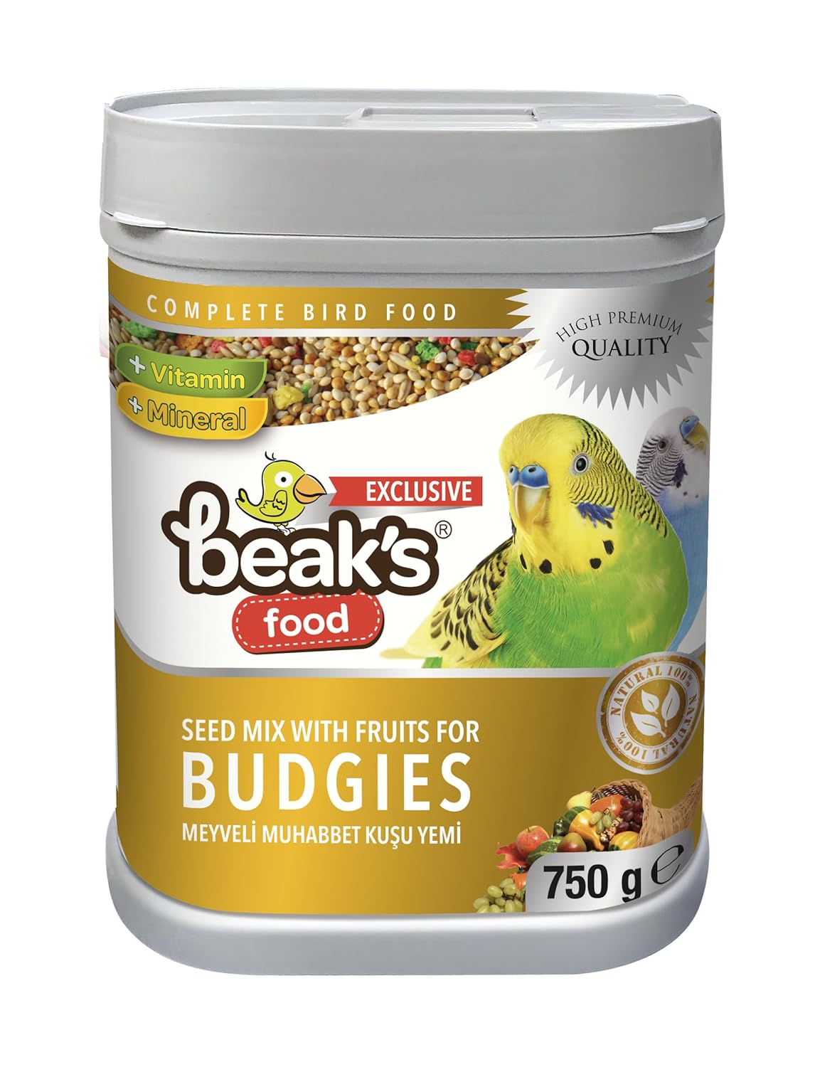 Beak's Kuş Yemi, Meyveli Muhabbet Yemi, 750 Gr