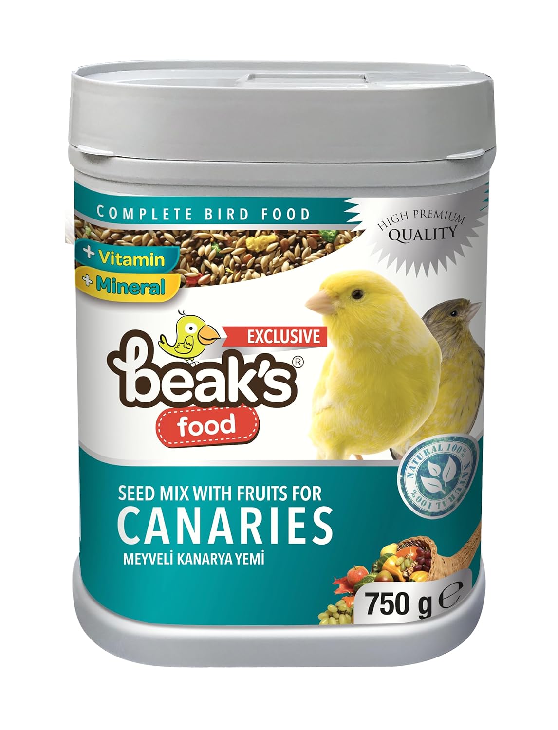 BEAK'S MEYVELİ KANARYA YEMİ 750 gr