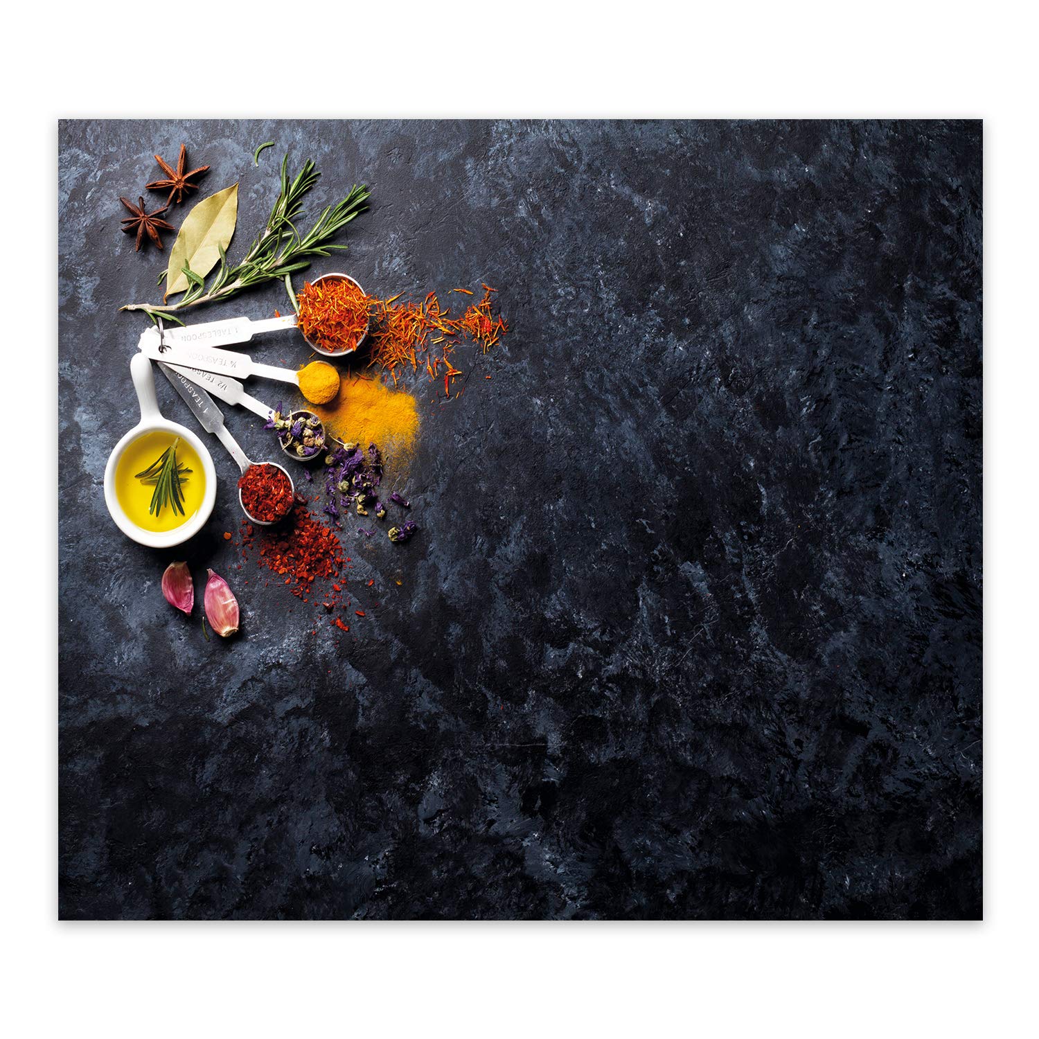 Decorita 10001506018 Baharat Çeşnisi Cam Ocak Arkası Koruyucusu, 52cm x 60cm