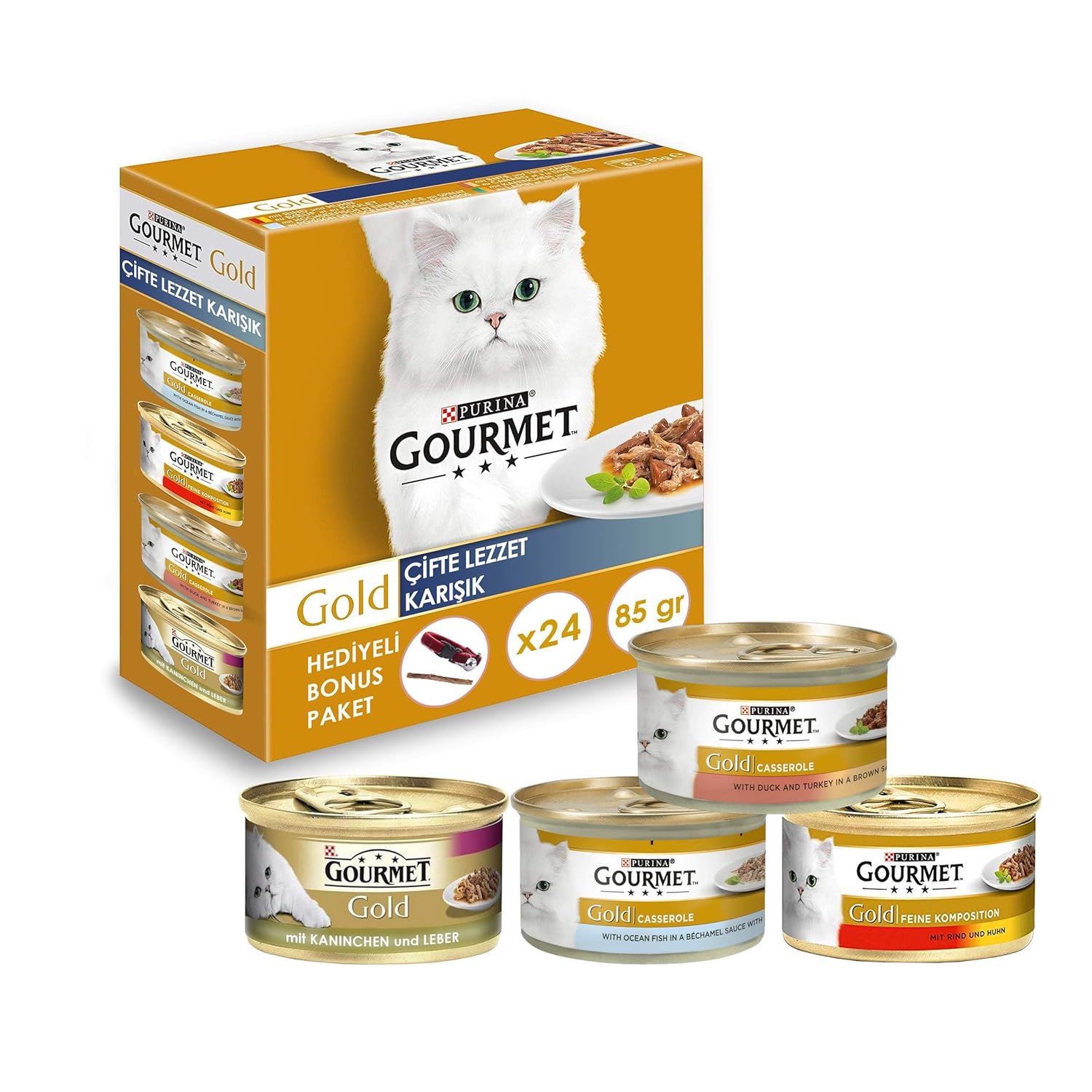 Gourmet Gold Çifte Lezzet Karışık Kedi Yaş Maması 24x85 gr