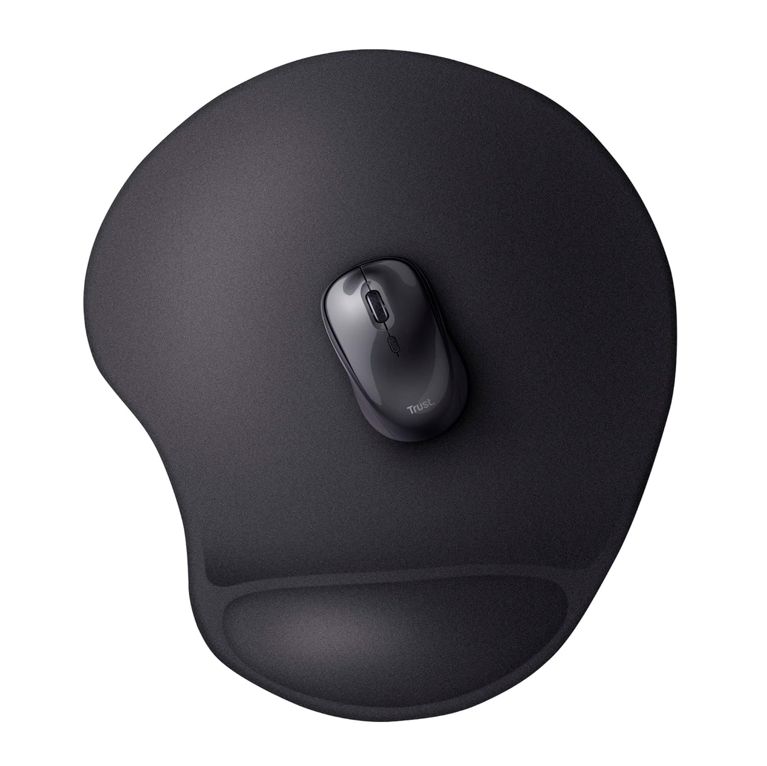 Trust Bigfoot XL jel fare altlığı (ekstra büyük fare yüzeyi 255 x 295 mm, ergonomik yumuşak jel bilek desteği, sıvı kontrol için yüzey yapısı) siyah