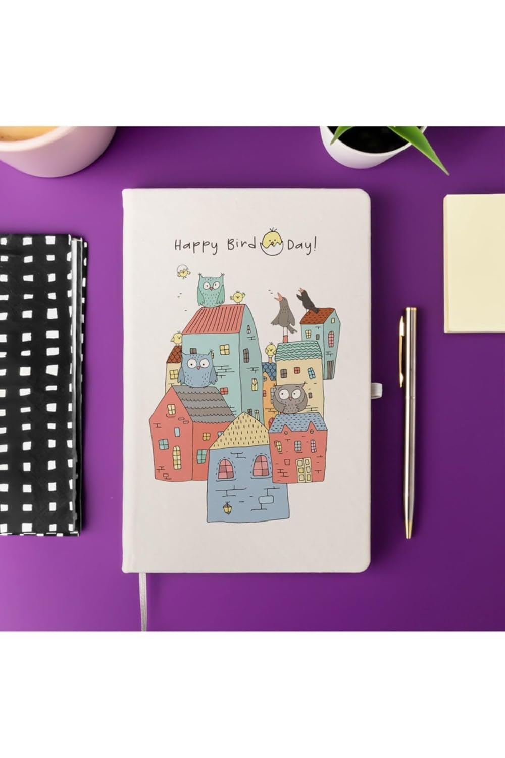 Hediyesepeti Happy Birdday Not Defteri 13 Cm X 21 Cm Ölçülerinde, 100 Yaprak Çizgili Defter
