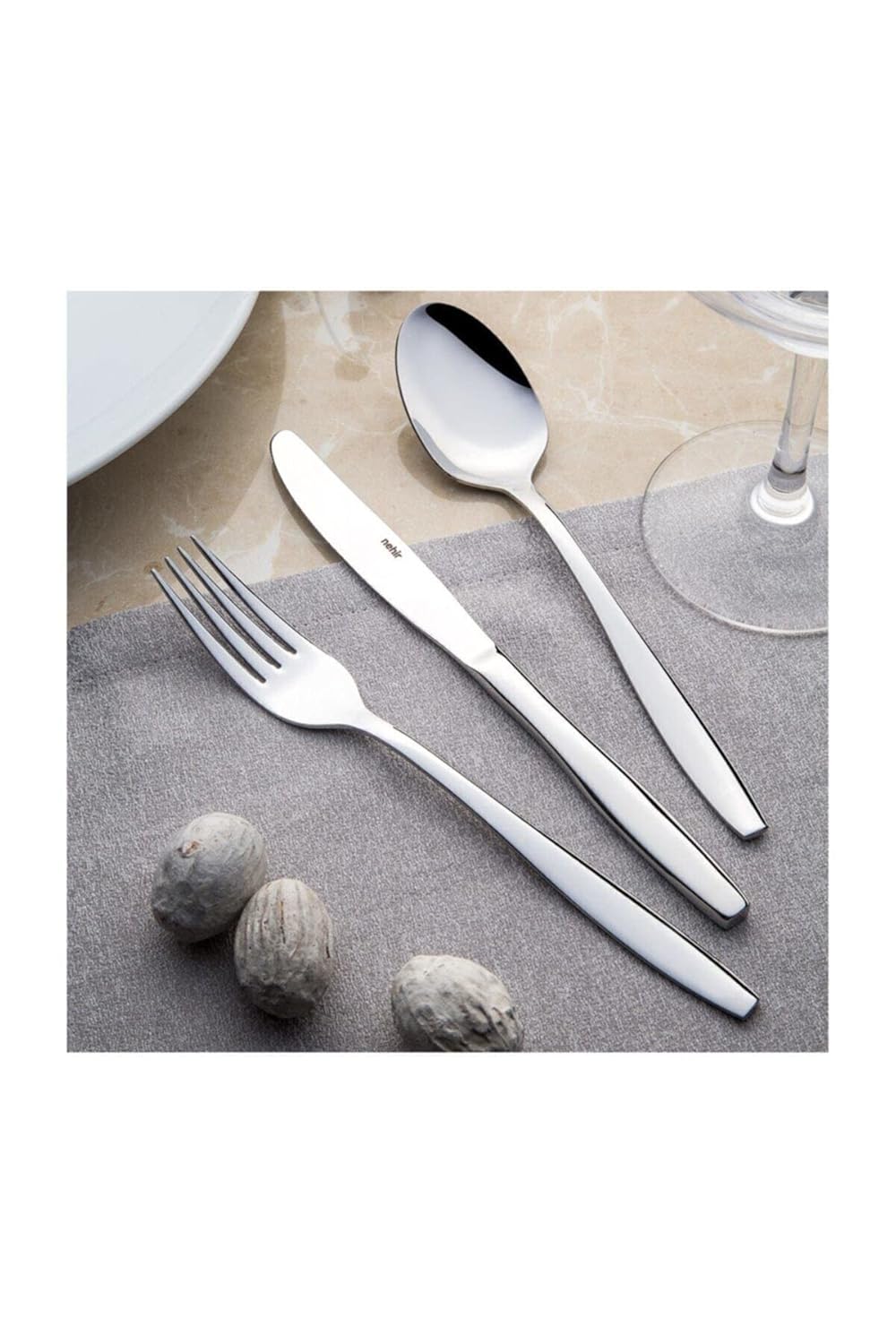 Sahra Sade 12 Kişilik 72 Parça Çatal Kaşık Bıçak Takımı