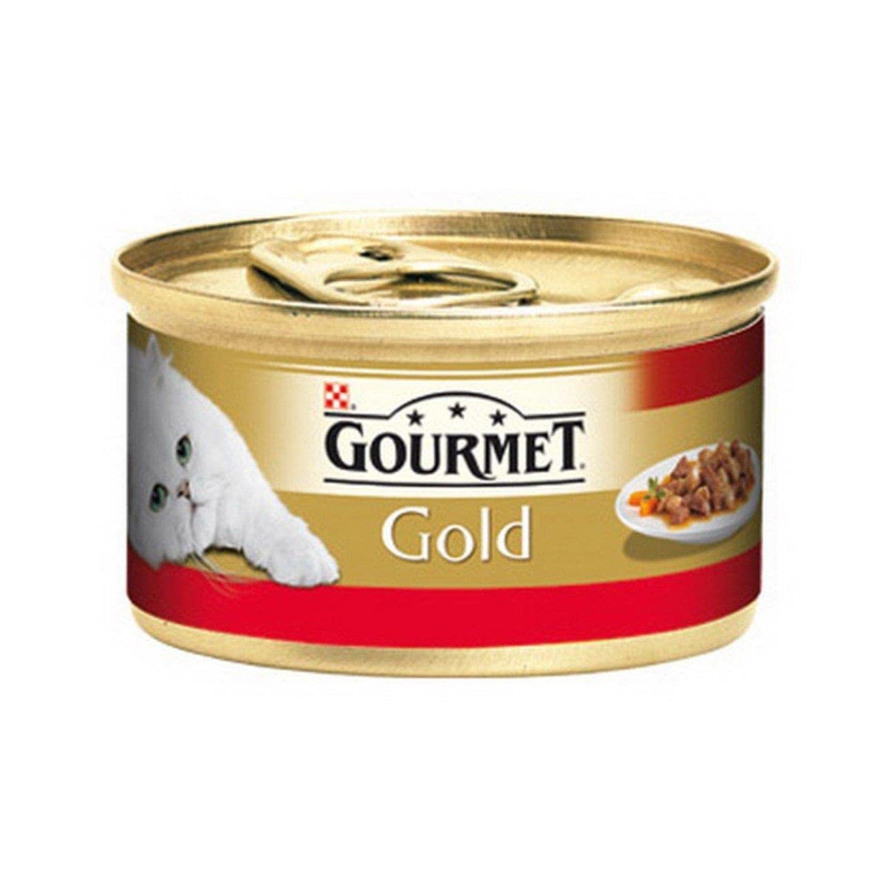 Purina Gourmet Gold Sığır Parça Etli Konserve Kedi Maması - 85 Gr X 24 Adet
