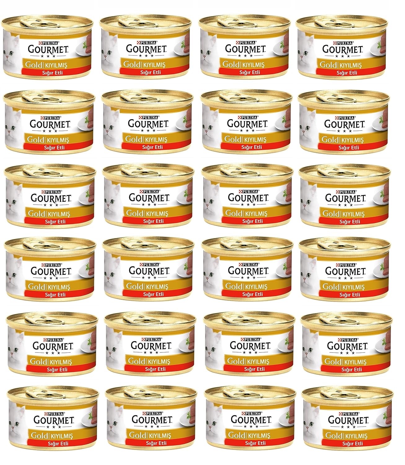 Gourmet Gold Kıyılmış Sığır Etli Yaş Kedi Maması (24 x 85 gr)