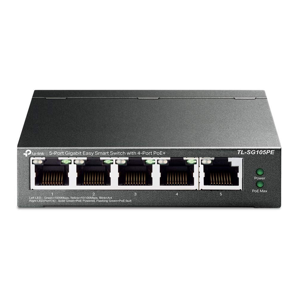 TP-Link TL-SG105PE, 5-Port Gigabit Easy Smart Switch with 4-Port PoE+