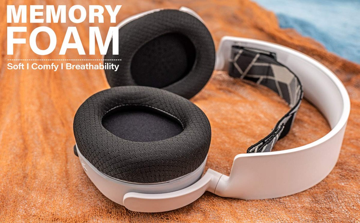 TRANSTEK Arctis Kulak Yastıkları - Arctis 7/5/3, Pro, 9X Kablosuz Kulaklık ile Uyumlu - Memory Foam Earpads - Siyah