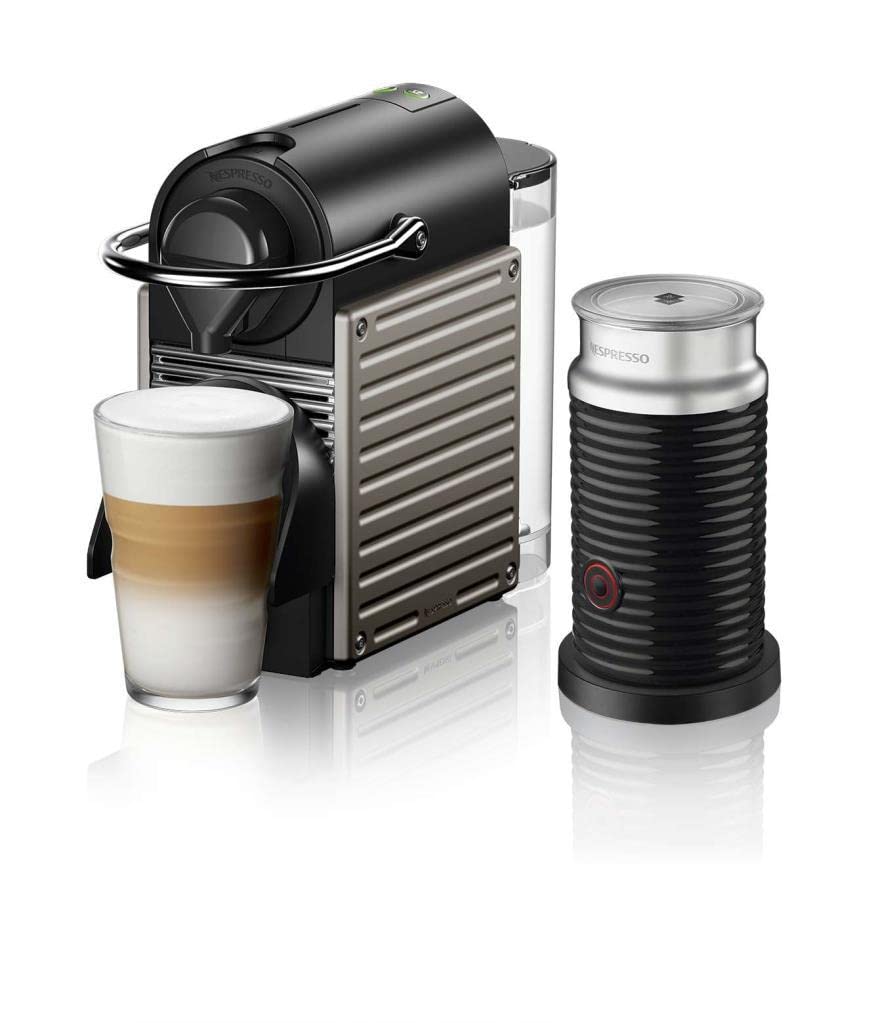 Nespresso C66T Pixie Titan + Aeroccino 3 Bundle Kahve Makinesi, Gri