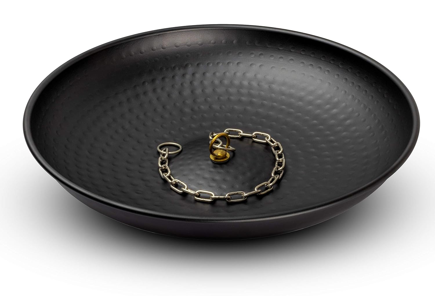 Monarch Rain Chains 29125 Siyah Toz Kaplamalı 38 cm Yağmur Zinciri Havzası Elle Dövülmüş Yumuşak Çelik 15