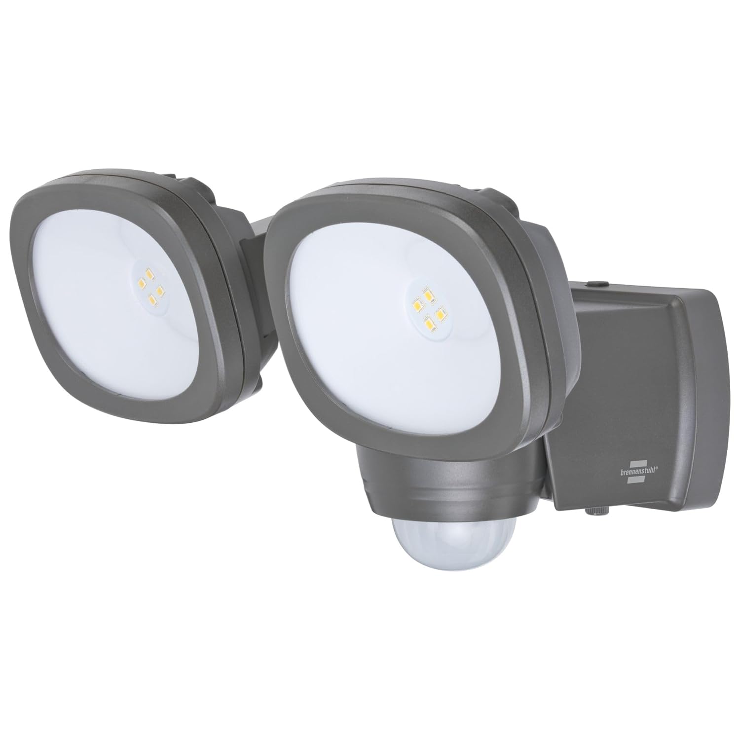 Brennenstuhl Pilli LED Spot Lamba LUFOS / Kablosuz LED Dış Mekan Spotu Pilli ve Hareket Sensörlü, 8 Adet LED Lamba, 2 x 240 Lümen, Dış Mekan için