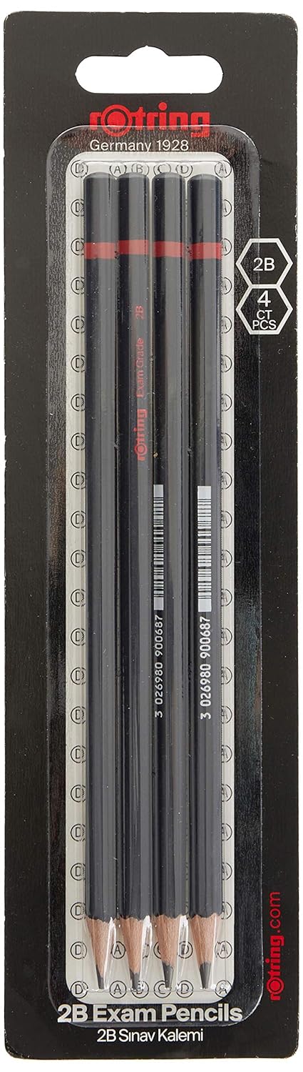 Rotring 2B Sınav Kalemi, 4'lü Paket