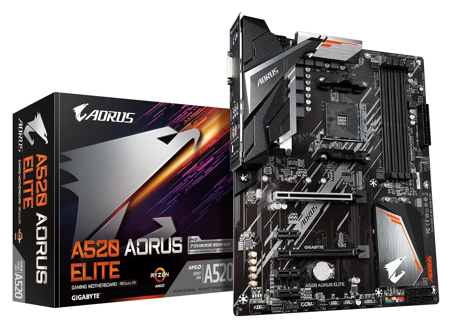 Gigabyte A520 AORUS Elite ATX anakart, AMD AM4 CPU'lar için