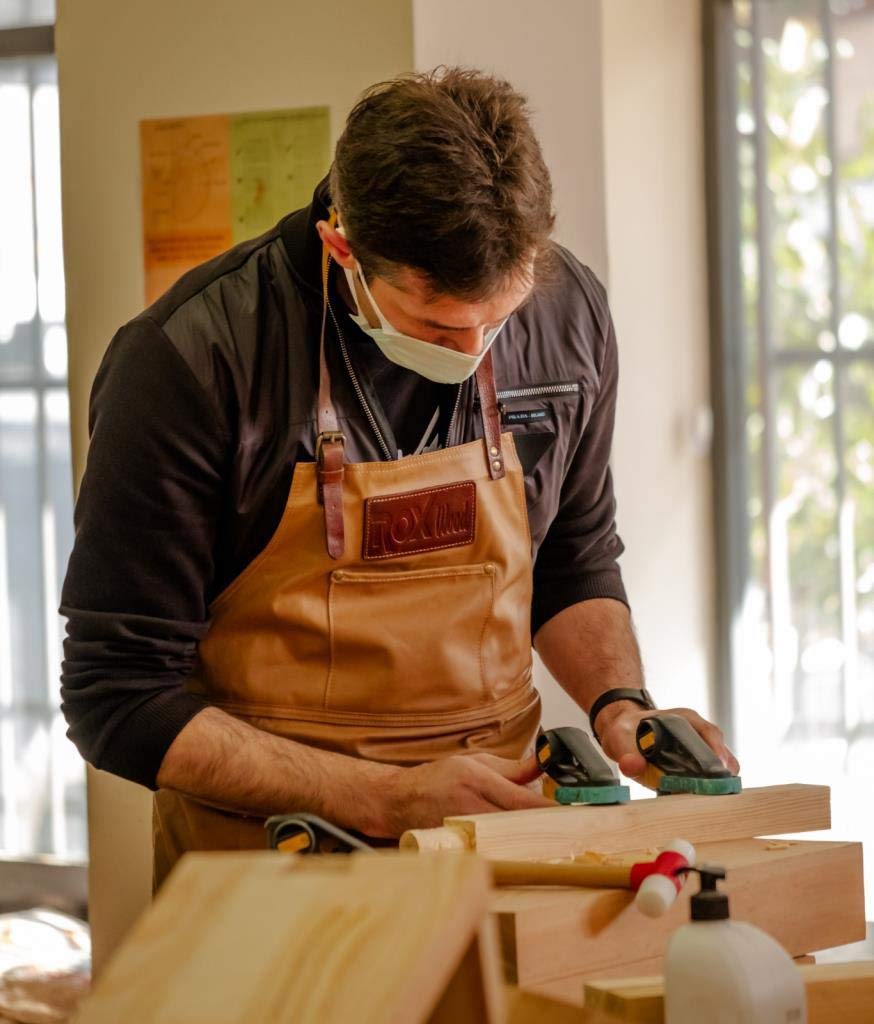 Rox Wood Kanvas Deri Marangoz Önlüğü