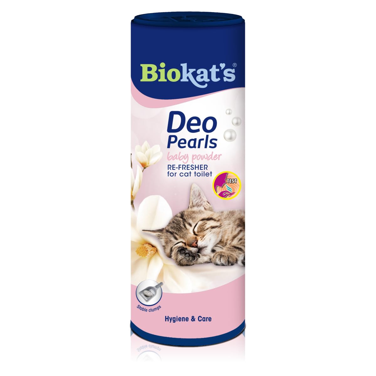 Biokat's Deo Pearls Baby Powder – Kedi tuvaletinde taze ve sağlam topaklar için kokulu serpme seti - 1 kutu (1 x 700 g)
