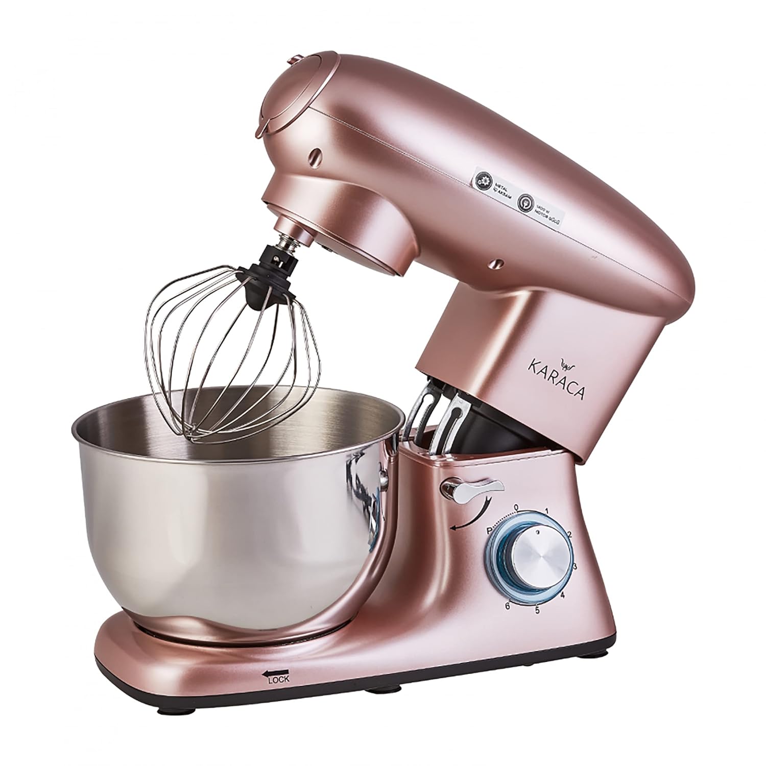 Karaca Multichef Stand Mikser Rosegold Mutfak Şefi 1900W 5,5 Lt (Kıyma Çekme/Sucuk-Sosis/İçli Köfte Aparatlı)