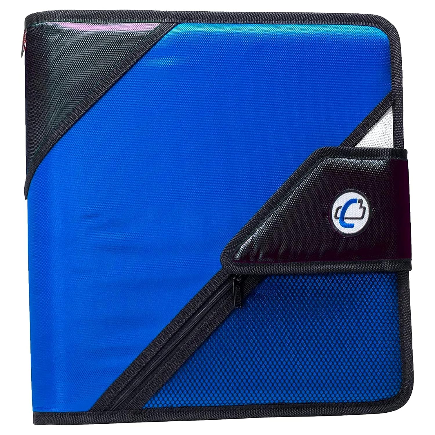 Case-it The Open Tab Velcro Açılış Bağlayıcı - 5 İnç O-Halkalar - 5 Renkli Sekme Genişleyen Dosya Klasörü - Çoklu Cepler - 400 Yaprak Kapasitesi - Mavi S-826-A